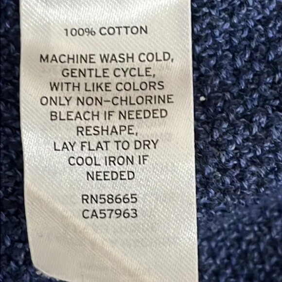 Treasure & Bond Textured Cotton Crewneck Sweater in Navy Iris - NWOT - Size 2XL - Picture 5 of 6